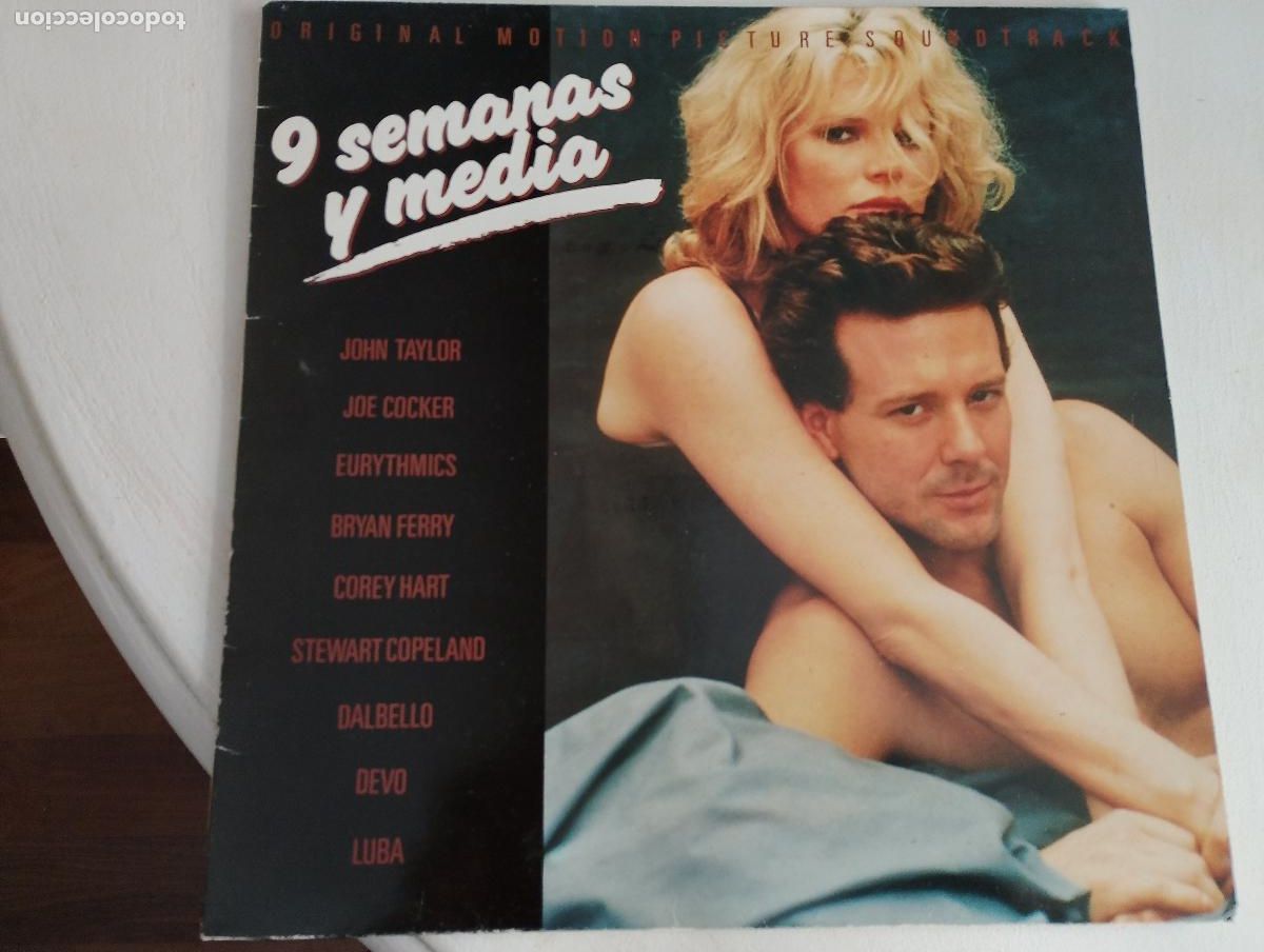 Discos de vinilo: 9 Semanas Y Media (Original Motion Picture Soundtrack),1986, ed espa&ntilde;ola