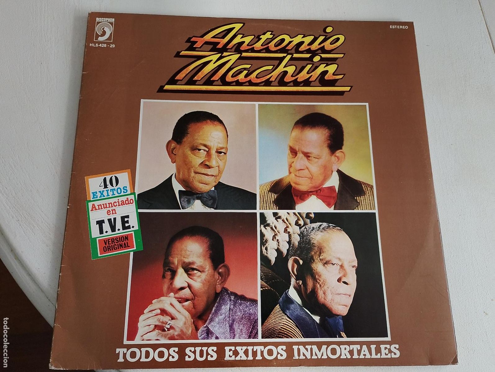 Discos de vinilo: Antonio Machin &ndash; Todos Sus &Eacute;xitos Inmortales, 1981, Latin Cha-Cha, Bolero. 2 LPS DOBLE PORTADA