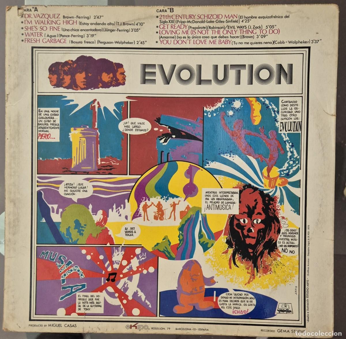 Discos de vinilo: EVOLUTION - IDEM (Dimension 6001 GS 1970) TREMENDO HARD PROGRESIVO ESPA&Ntilde;OL ORIGINAL. UNICO EN TC!!!! - Foto 2