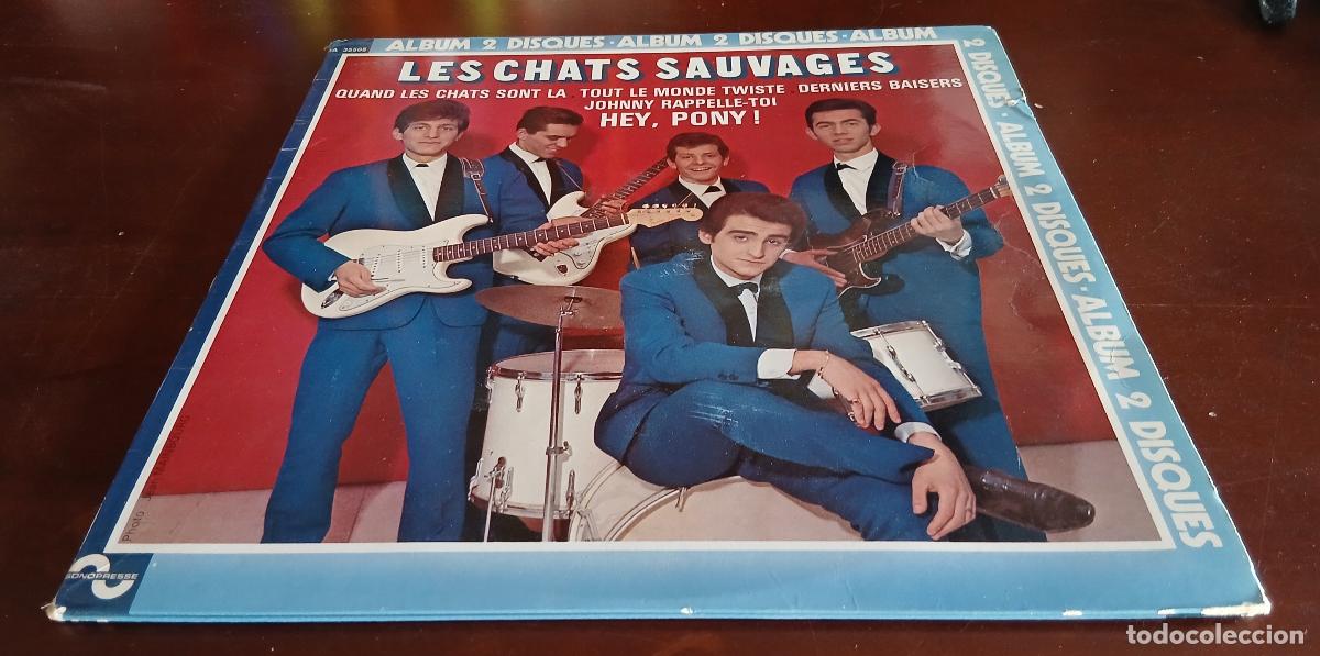 Discos de vinilo: LES CHATS SAUVAGES AVEC DICK RIVERS ET MIKE SHANNON - LES CHATS SAUVAGES - DOBLE LP - 1977 -