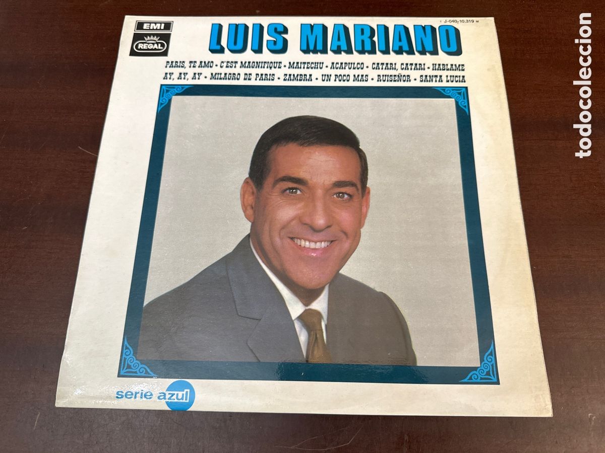 Discos de vinilo: LUIS MARIANO - PARIS TE AMO, MAITECHU. ACAPULCO, ZAMBRA.../ LP EMI 1969