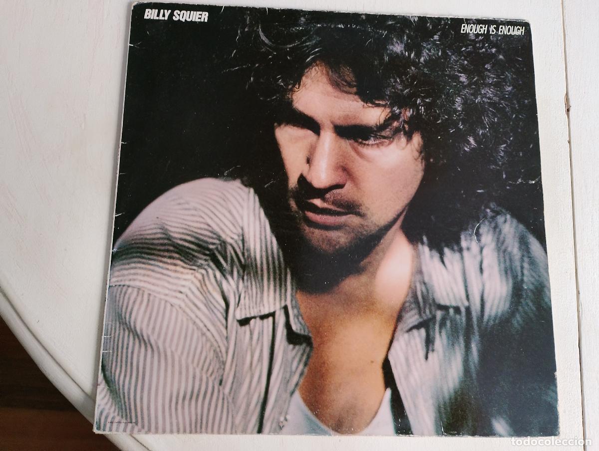 Discos de vinilo: Billy Squier &ndash; Enough Is Enough,1986 ed espa&ntilde;ola, Pop Rock, Classic Rock, contiene el panfleto
