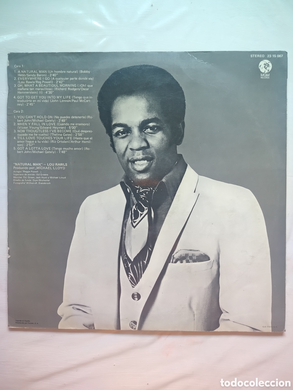 Discos de vinilo: Lou Rawls LP Natural Man - Foto 2
