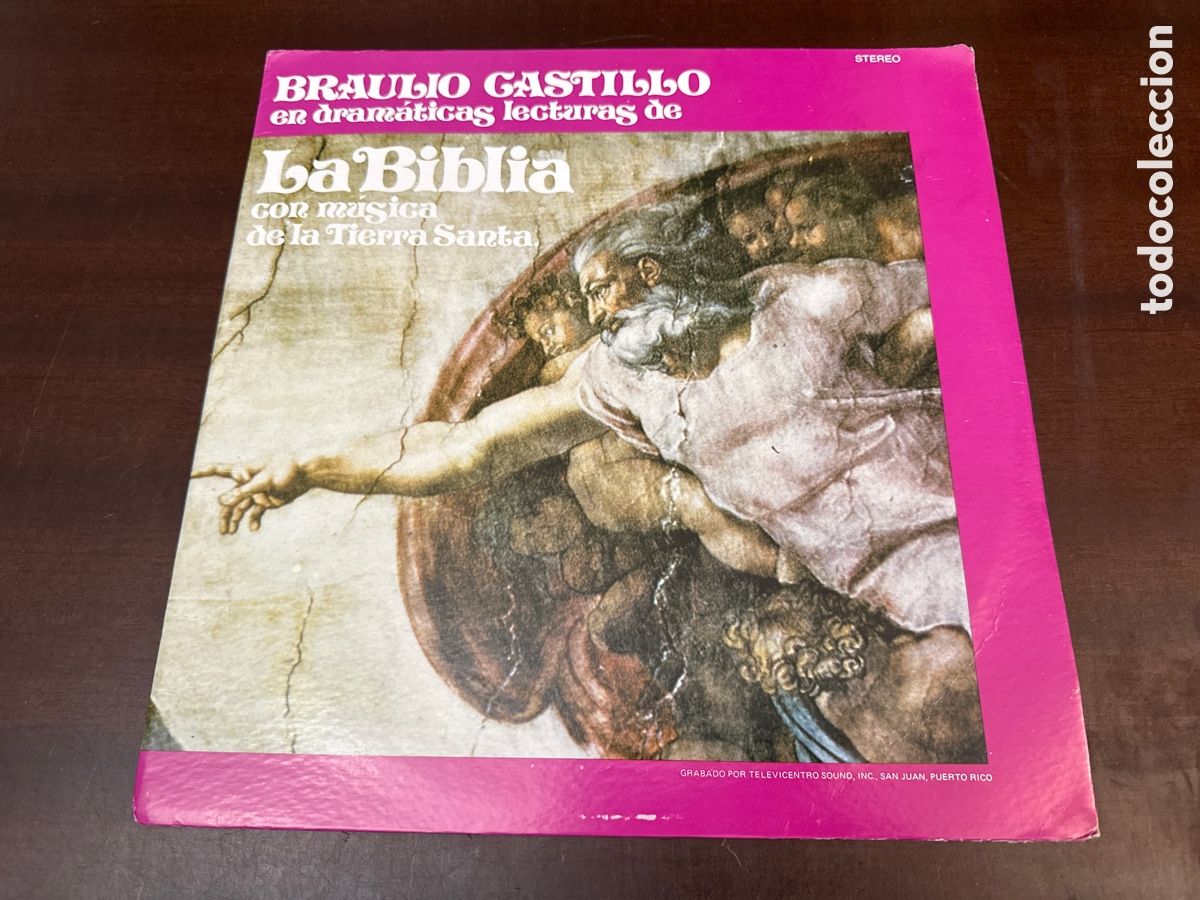 Discos de vinilo: BRAULIO CASTILLO EN DRAM&Aacute;TICAS LECTURAS DE LA BIBLIA CON M&Uacute;SICA DE TIERRA SANTA