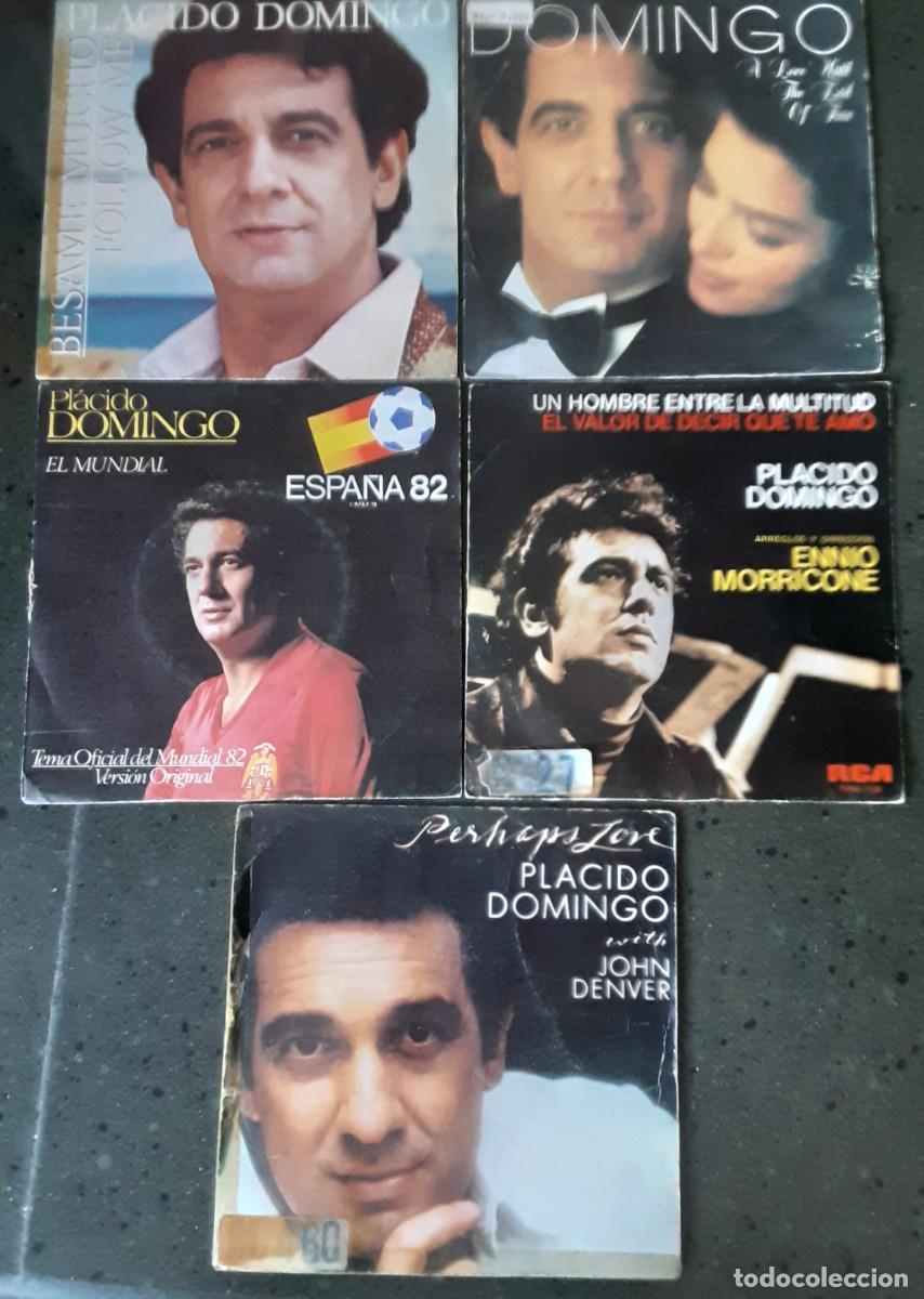 Discos de vinilo: 5 singles de Pl&aacute;cido Domingo