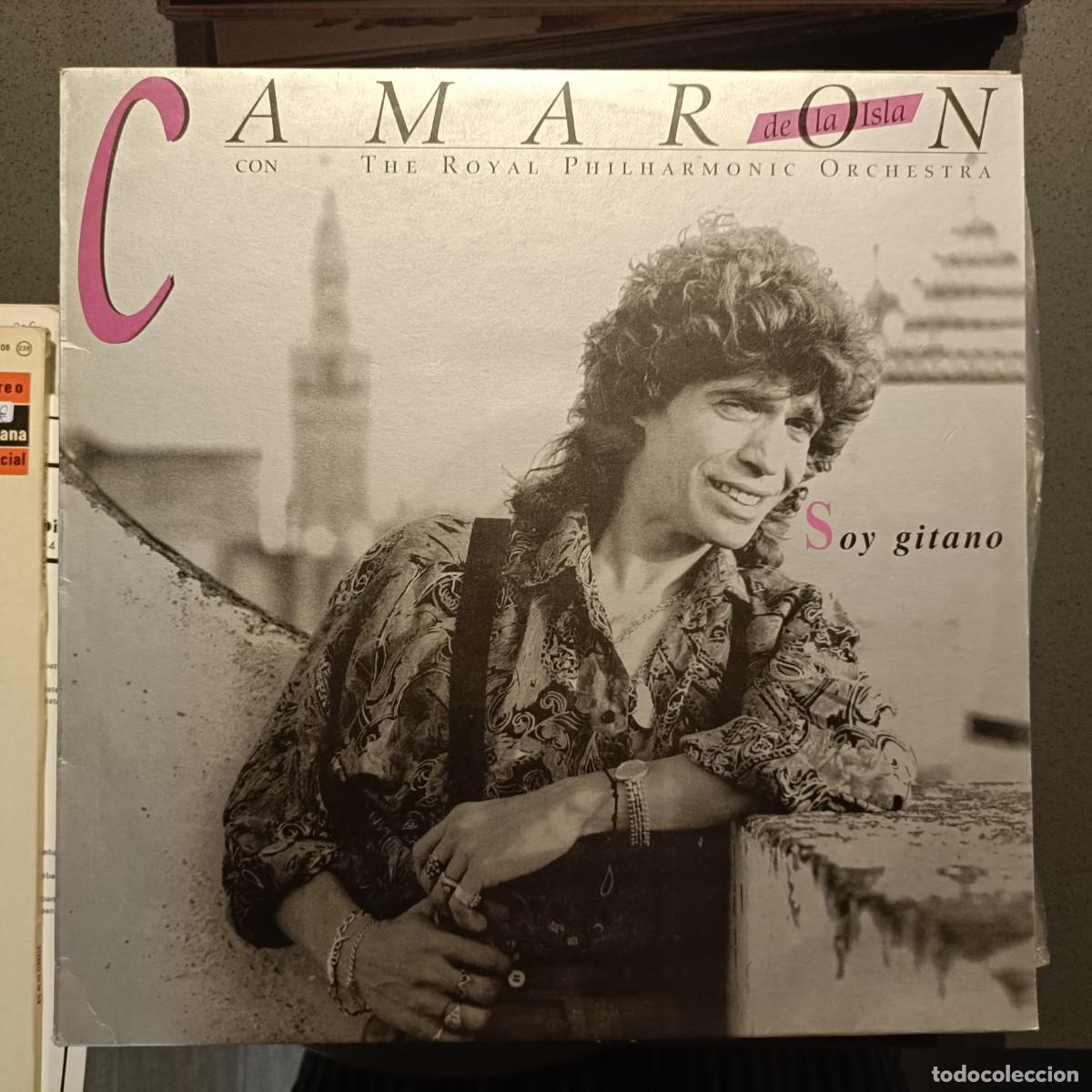 Discos de vinilo: El Camar&oacute;n de la Isla con The Royal Philarmonic Orchestra - Soy Gitano - LP. sello Philips 1989