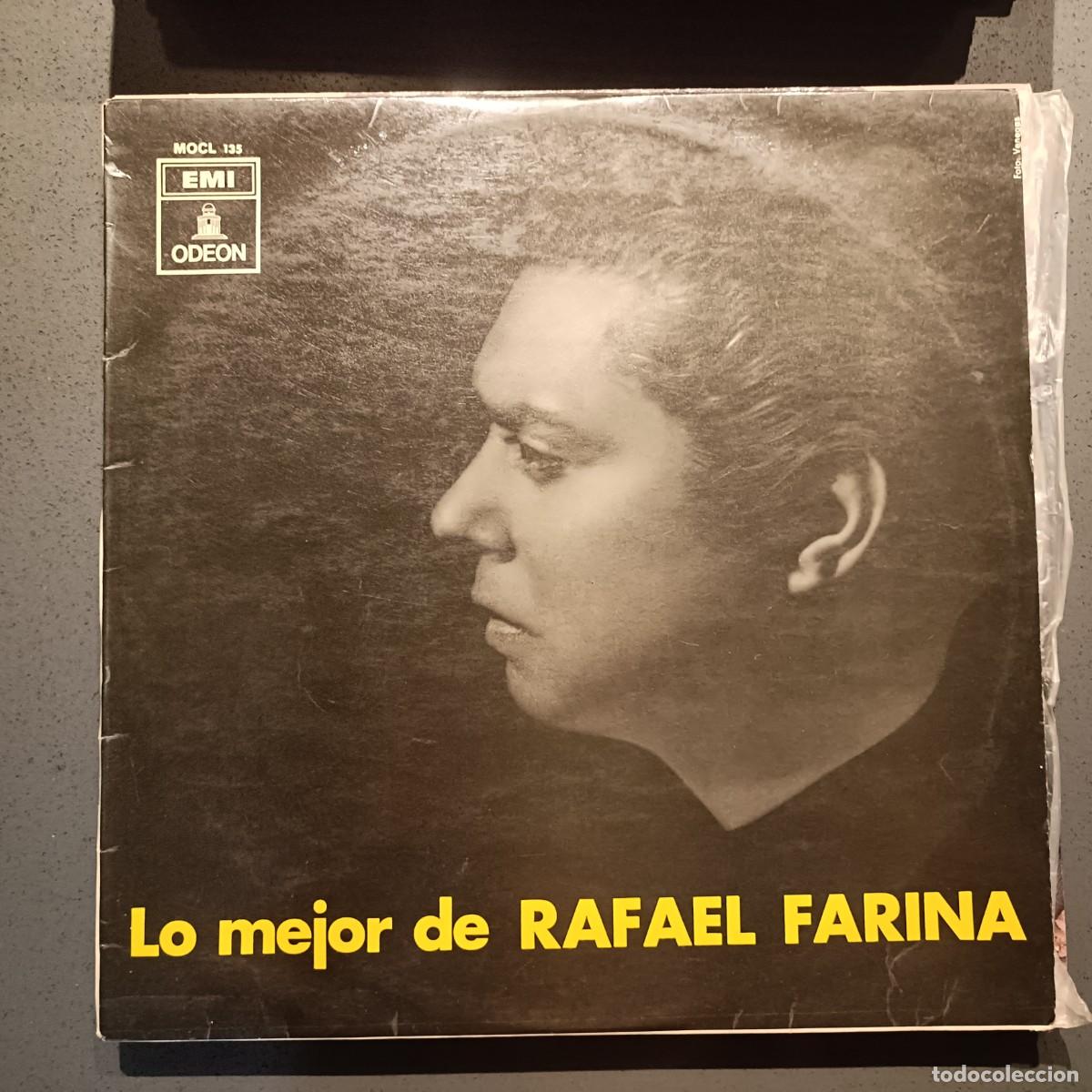 Discos de vinilo: Rafael Farina - Lo Mejor de Rafael Farina - LP. sello EMI / Odeon 1965