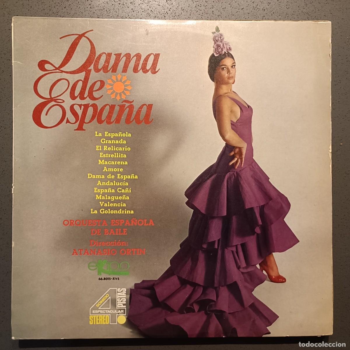 Discos de vinilo: Dama de Espa&ntilde;a - Orquesta Espa&ntilde;ola de Naile, Dir: Atanasio Ort&iacute;n - LP. sello EKIPO 1967
