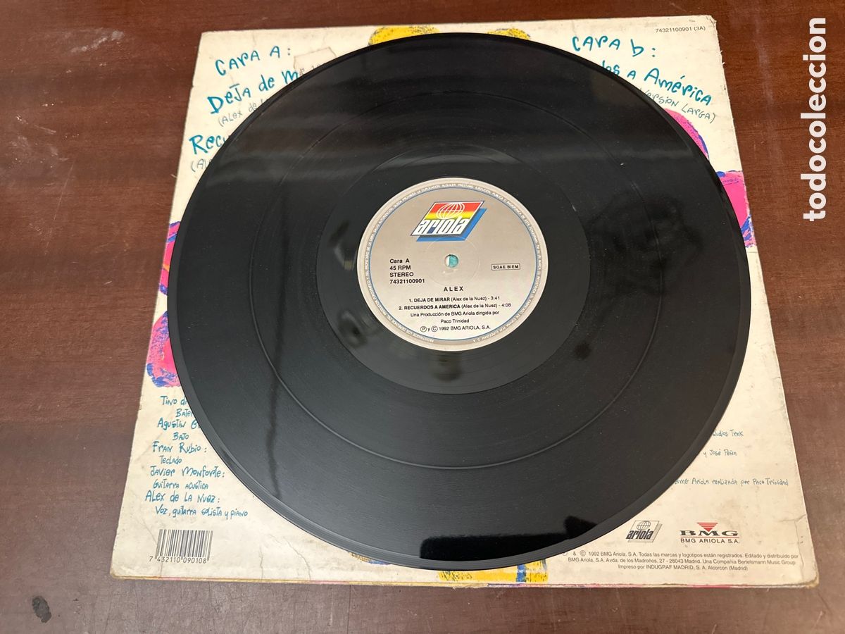 Discos de vinilo: ALEX DE LA NUEZ- DEJA DE MIRAR - Foto 4