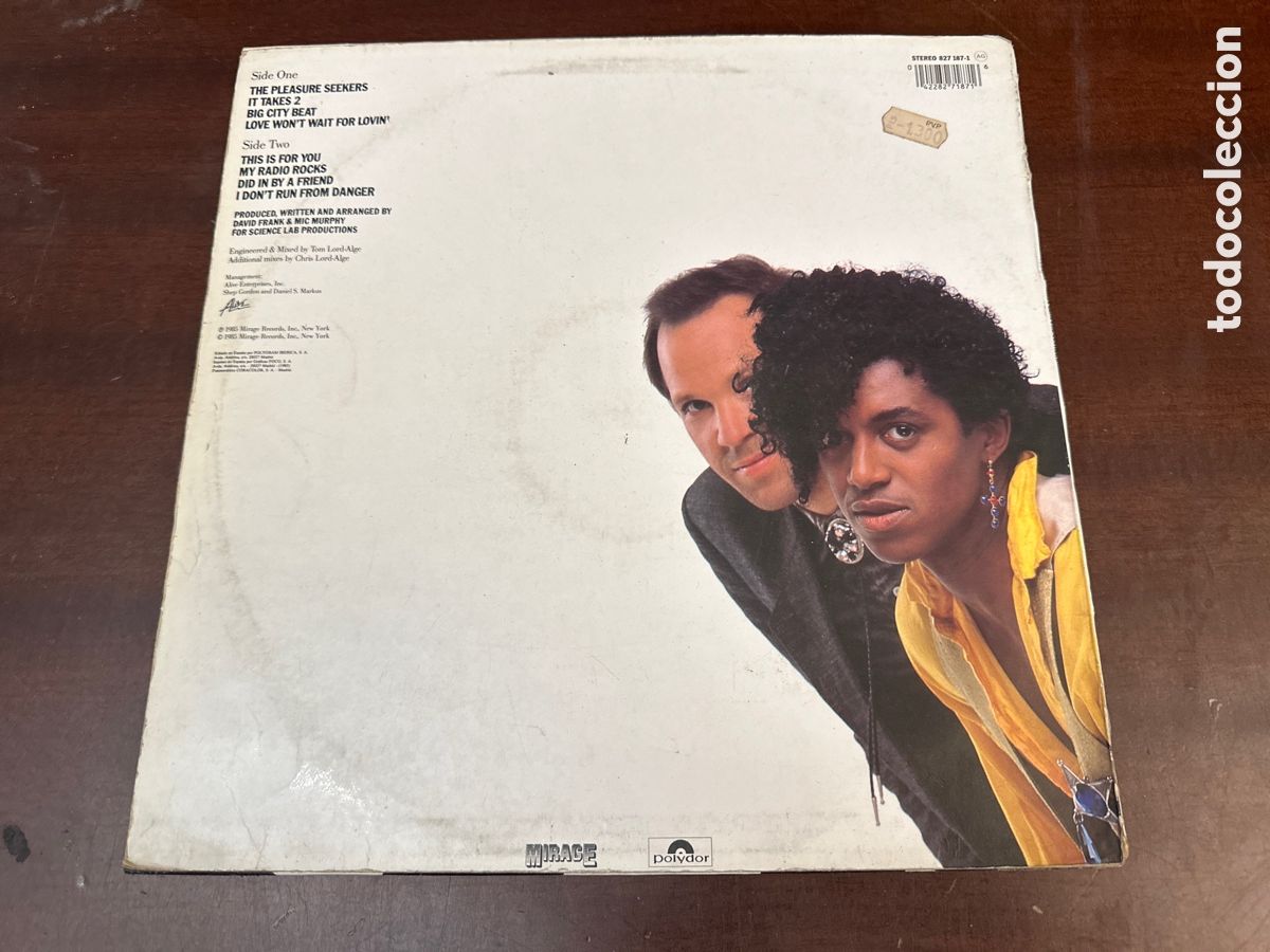 Discos de vinilo: The System &lrm;&ndash; The Pleasure Seekers - LP POLYDOR 1985 - Foto 2