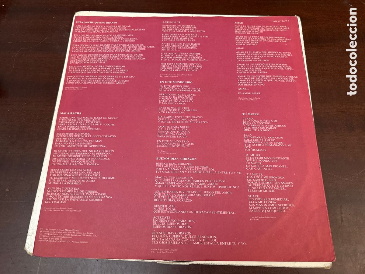 Discos de vinilo: DYANGO - AL FIN SOLOS - LP - ODEON 1984 SPAIN CON LETRAS - Foto 6
