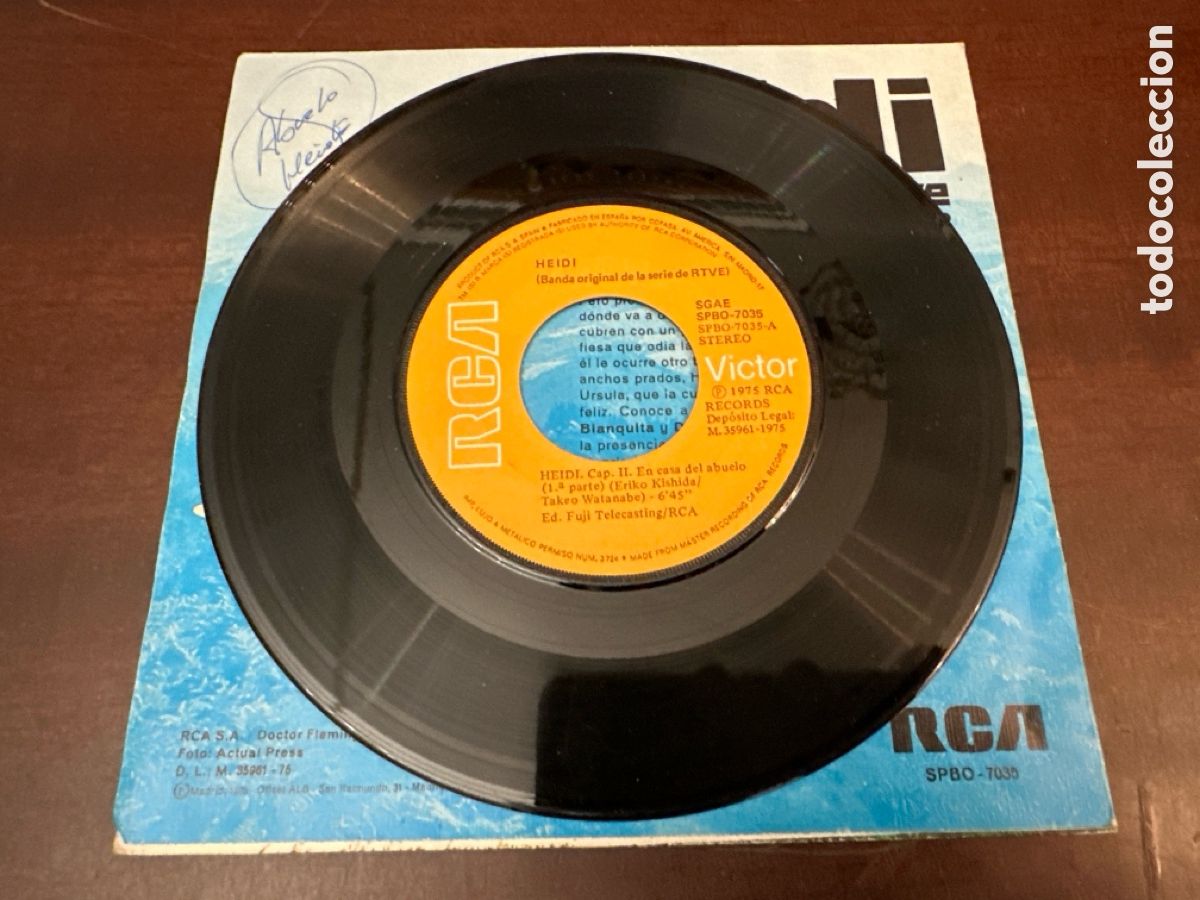 Discos de vinilo: HEIDI &ndash; SINGLE VINILO 7&acute;&acute; - BSO OST CAPITULO 2 EN CASA DEL ABUELO - Foto 4