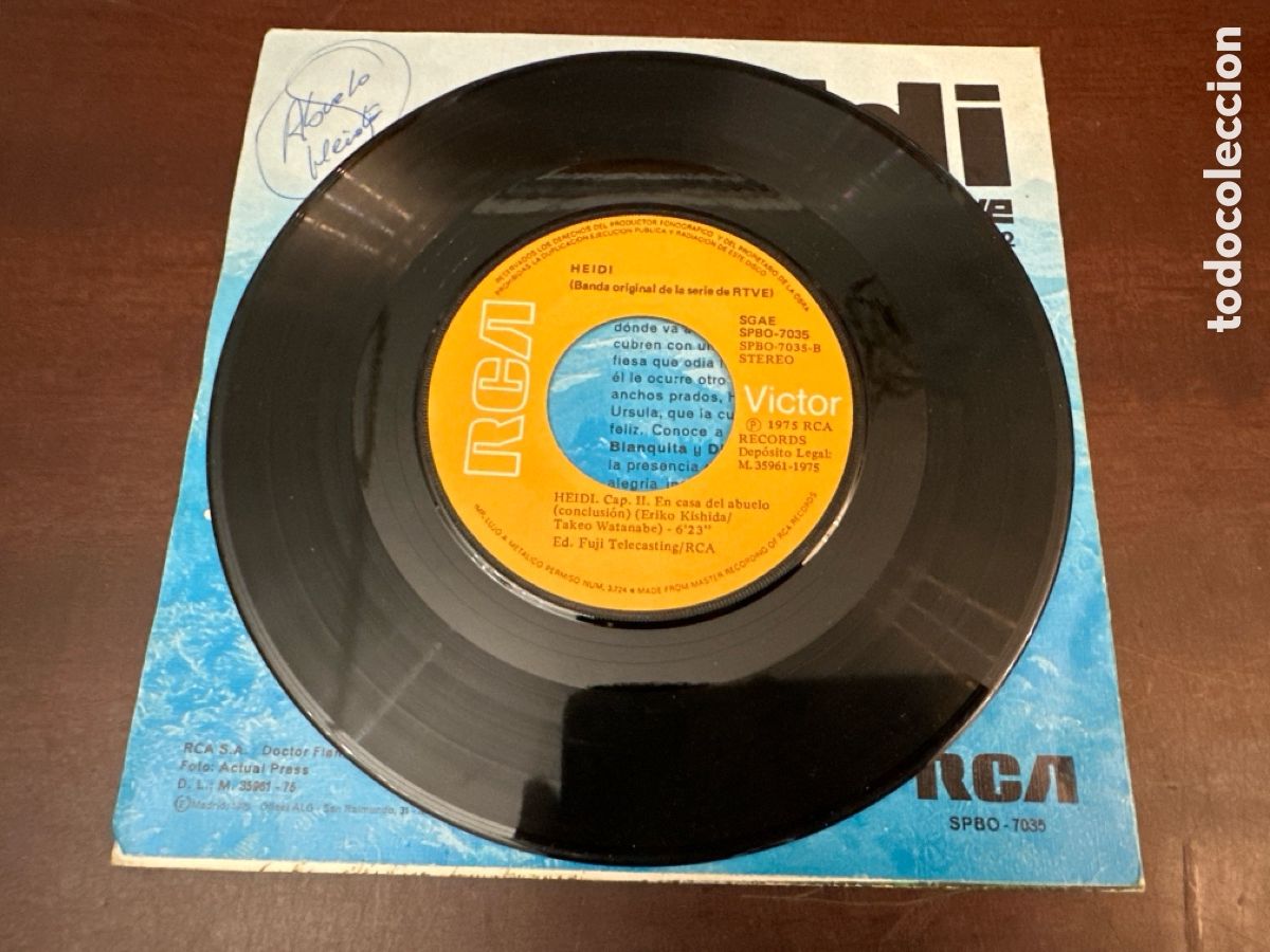 Discos de vinilo: HEIDI &ndash; SINGLE VINILO 7&acute;&acute; - BSO OST CAPITULO 2 EN CASA DEL ABUELO - Foto 5