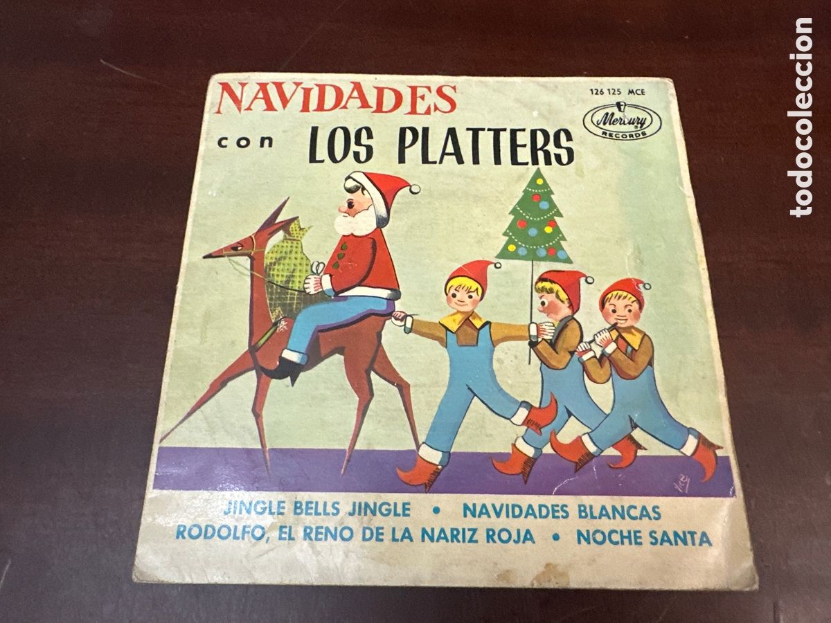 Discos de vinilo: THE PLATTERS - NAVIDADES CON LOS PLATTERS - JINGLE BELLS JINGLE + 3 - EP