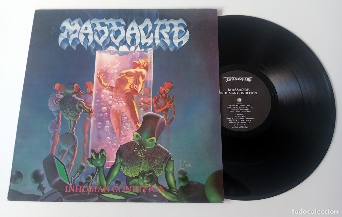 Discos de vinilo: EP MASSACRE - INHUMAN CONDITIONS - Foto 3