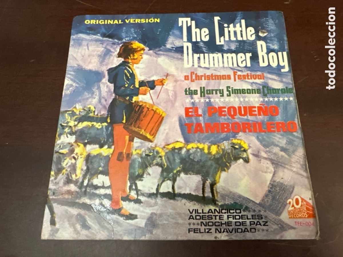 Discos de vinilo: Coros de Harry Simeone - El peque&ntilde;o tamborilero / Villancico / Adeste Fideles / Feliz Navidad-Ep1965