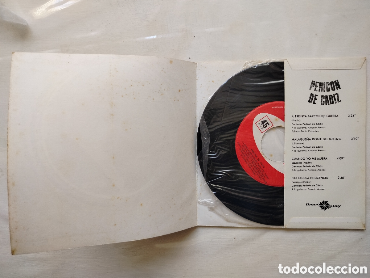 Discos de vinilo: Pericon de Cadiz EP 1966 - Foto 3