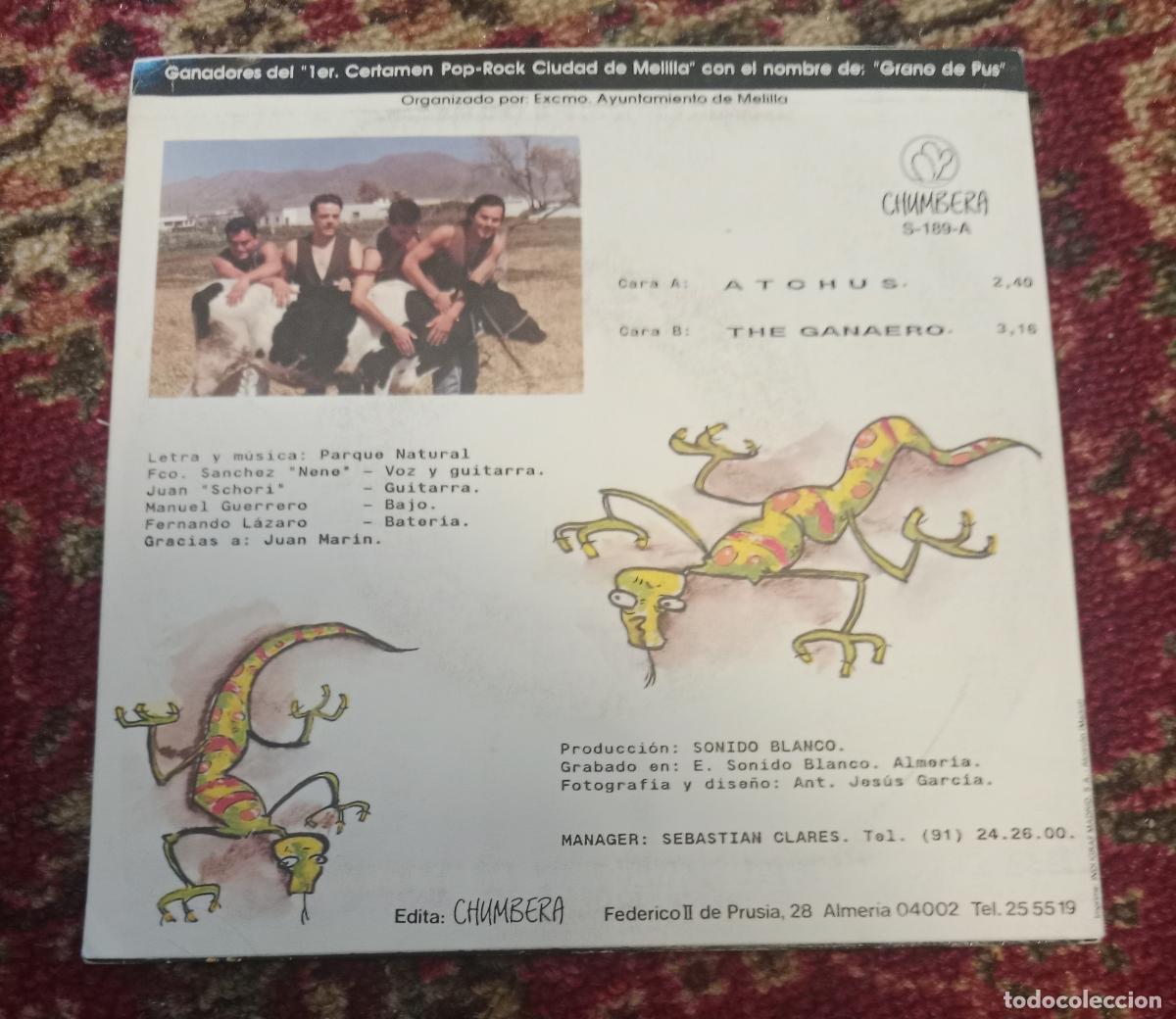 Discos de vinilo: Parque Natural - Atchus Single Espa&ntilde;a - Foto 2