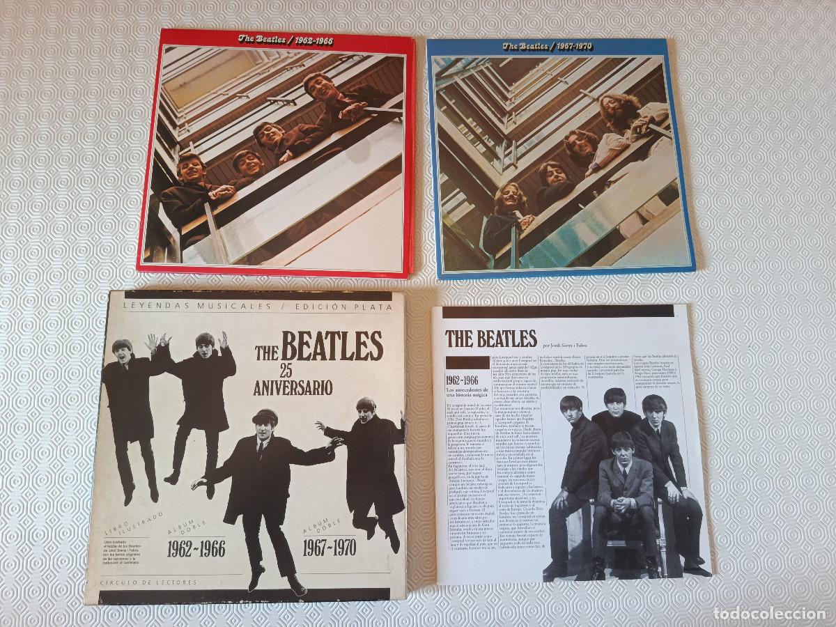 Discos de vinilo: VINILOS THE BEATLES 25 ANIVERSARIO. CAJA CON 2 LPS DOBLES + LIBRETO DE 48 PAGS. EDICION PLATA