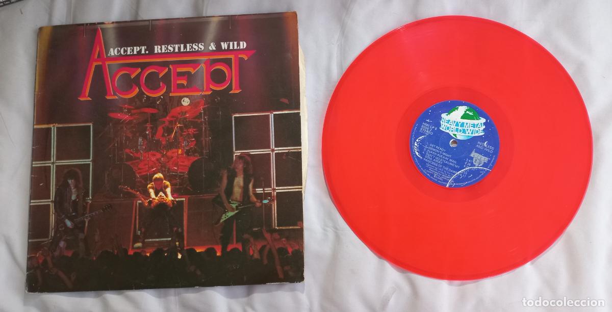 Discos de vinilo: Accept &ndash; Restless & Wild. Limited Edition, Red Translucent. UK 1983. HMI LP 6. Vinilo, LP, Album .