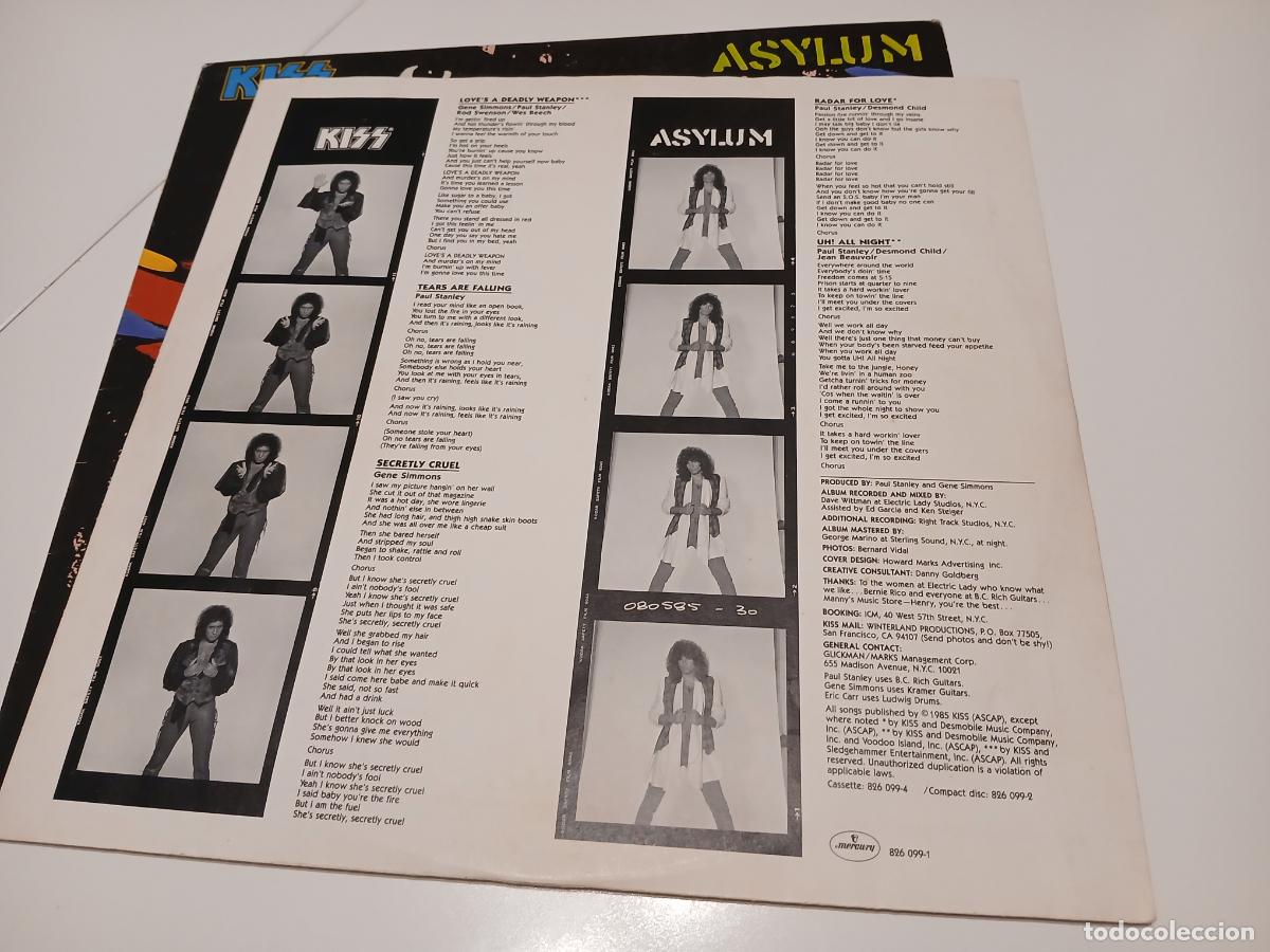 Discos de vinilo: Kiss &lrm;&ndash; Asylum- (1985) LP disco vinilo - Foto 5