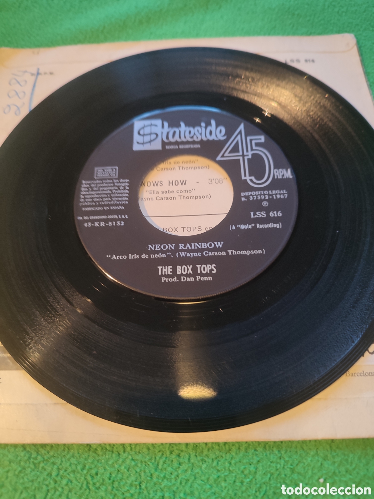 Discos de vinilo: The Box Tops - Ne&oacute;n rainbow - Foto 3