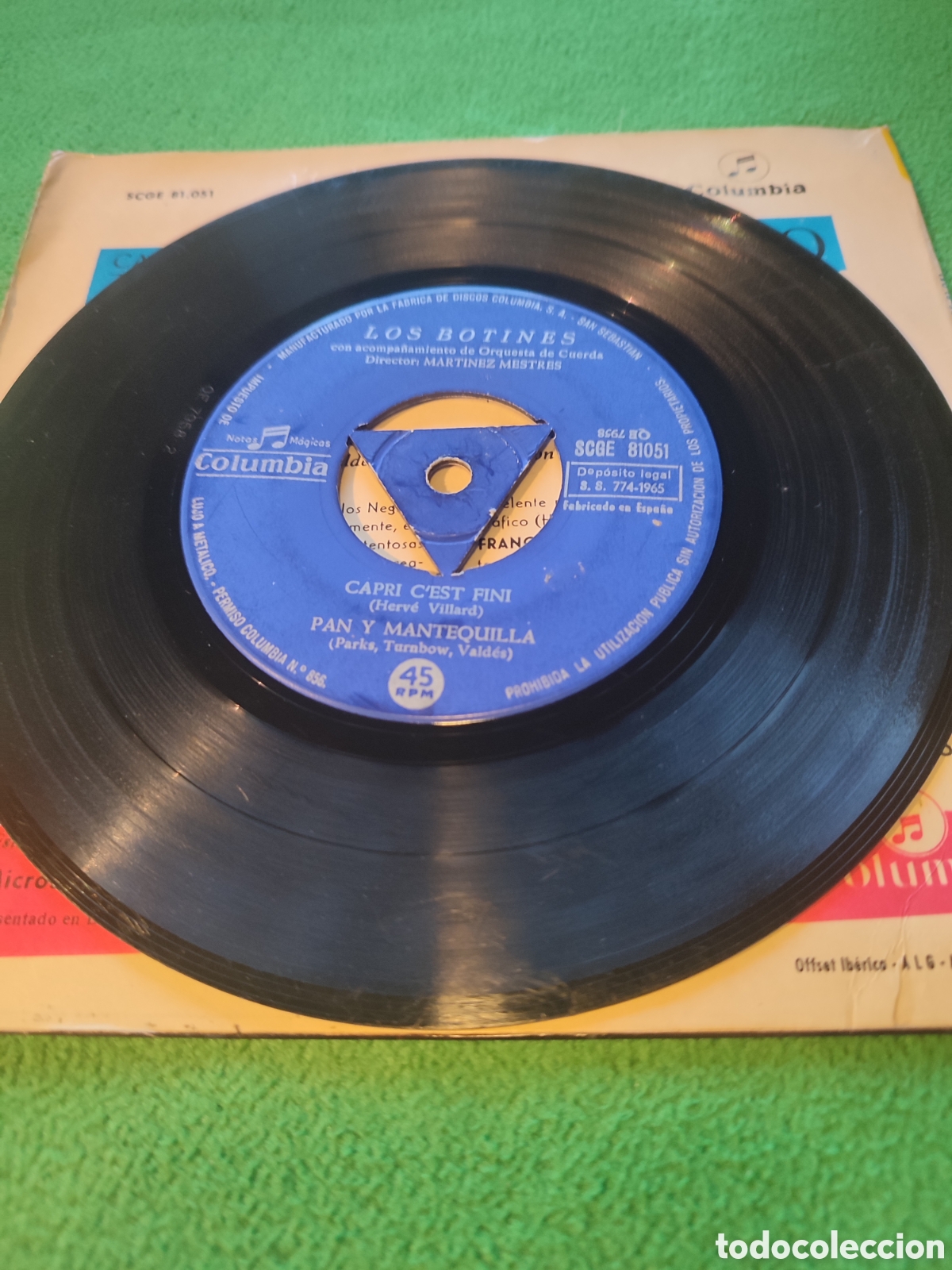 Discos de vinilo: Los Bohemios - Capri Cest fini / Yesterday + 2 - Foto 3