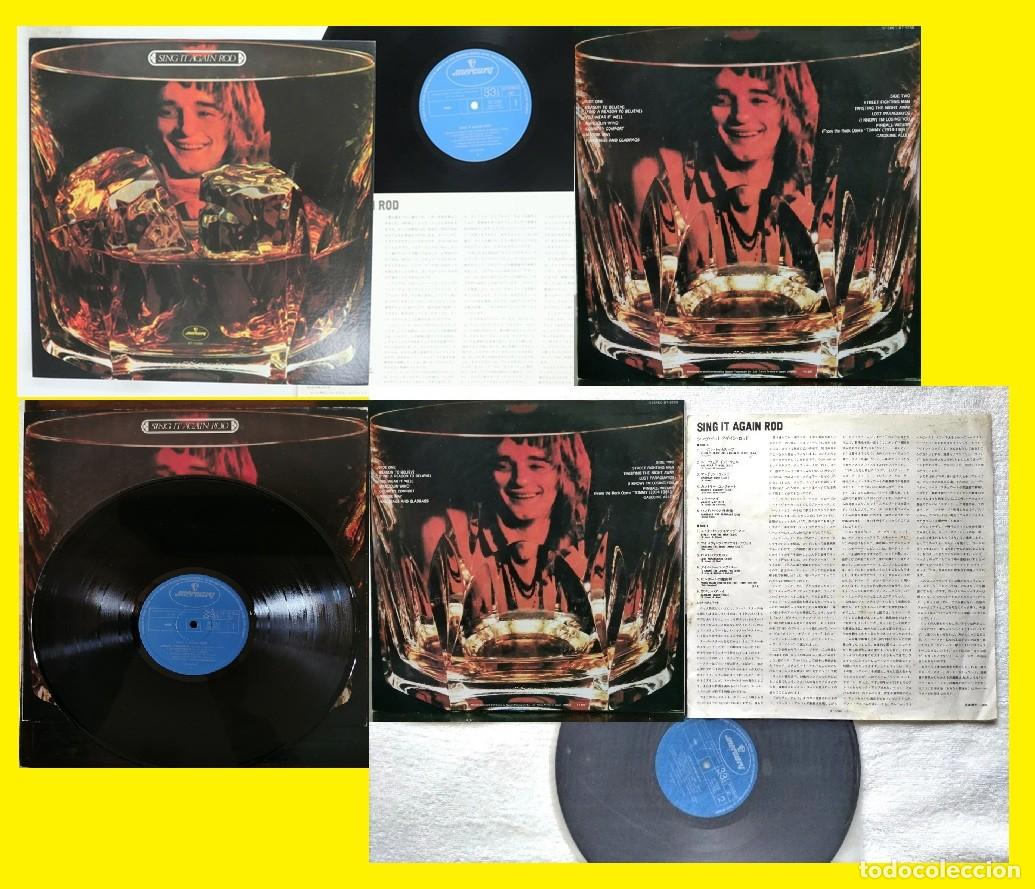 Discos de vinilo: rod stewart - sing it again rod RARA EDIC JAPAN + INSERTO- CARPETA VASO wisky, IMPECABLE
