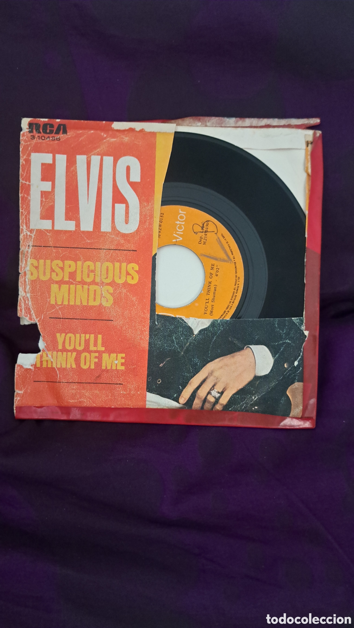 Discos de vinilo: Elvis Presley suspicios minds - Foto 2