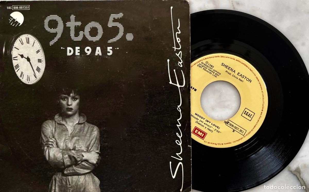 Discos de vinilo: SHEENA EASTON. 9 TO 5. DE 9 A 5. SINGLE ORIGINAL ESPA&Ntilde;A 1980