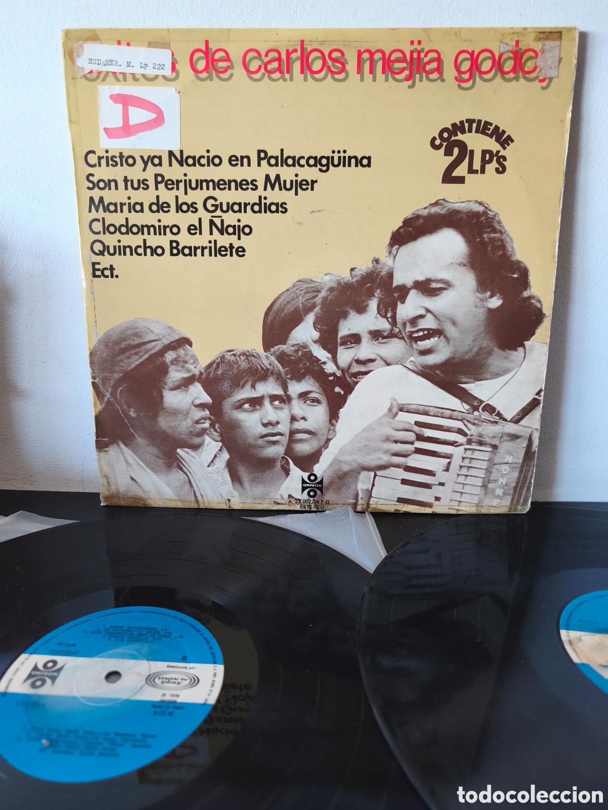 Discos de vinilo: Carlos Mej&iacute;a Godoy &ndash; &Eacute;xitos De Carlos Mej&iacute;a Godoy ​ ​Orfe&oacute;n / Movieplay ​23.0072/4 F-G ​2 x LP / &Aacute;lb