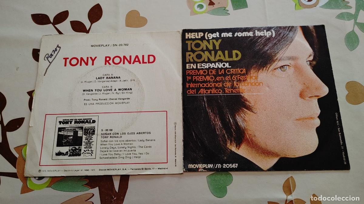Discos de vinilo: TONY RONALD-2 SINGLES - Foto 2