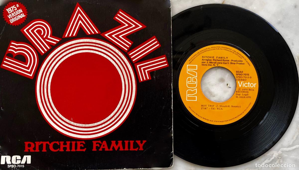 Discos de vinilo: RITCHIE FAMILY. BRAZIL. SINGLE ORIGINAL ESPA&Ntilde;A 1975