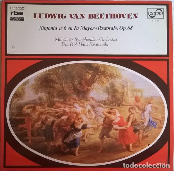 Discos de vinilo: - LP Ludwig van Beethoven, M&uuml;nchner Symph, Sinfonia N&deg; 6 En Fa Mayor Op. 68 &laquo;Pastoral&raquo;