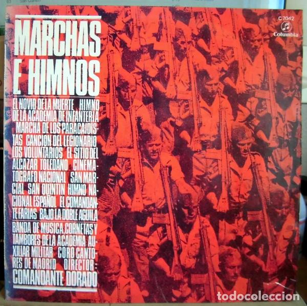 Discos de vinilo: - LP Banda De M&uacute;sica De La Academia Auxil, Marchas E Himnos