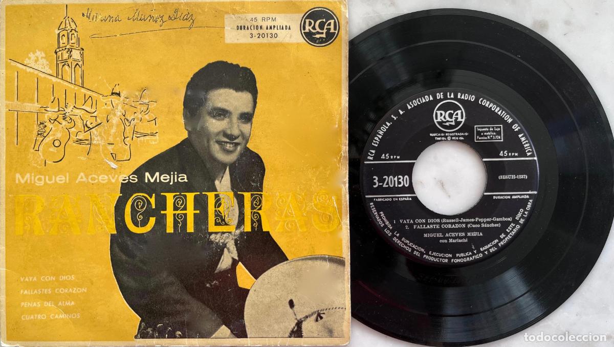 Discos de vinilo: MIGUEL ACEVES MEJIA. VAYA CON DIOS + 3 TEMAS. EP ORIGINAL ESPA&Ntilde;A A&Ntilde;OS 50