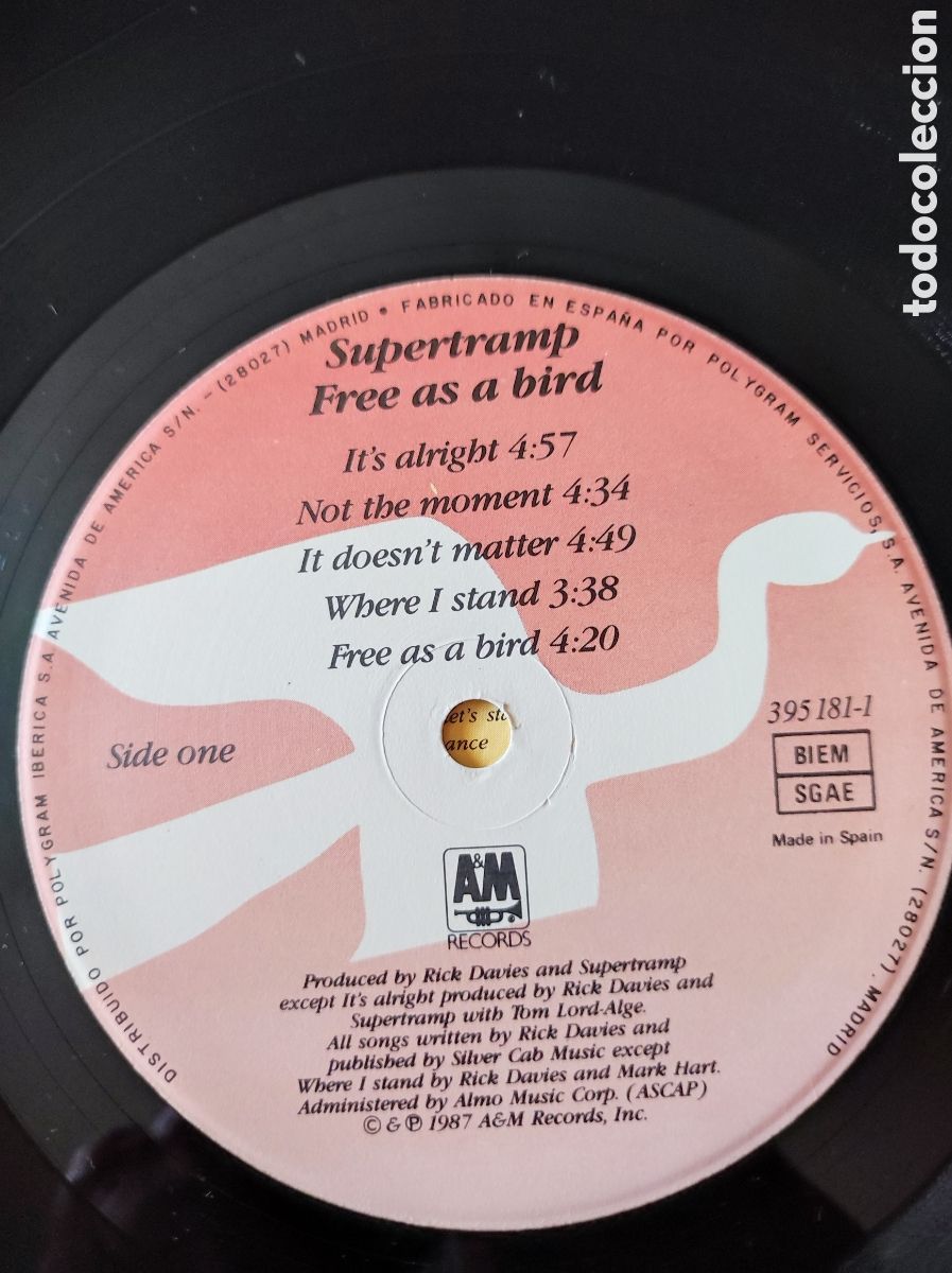 Discos de vinilo: SUPERTRAMP - FREE AS A BIRD - Foto 6