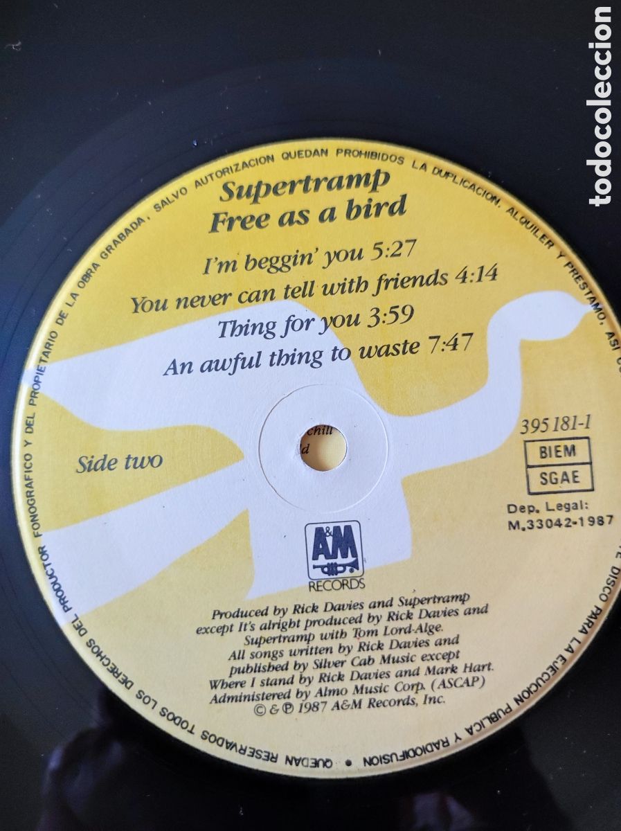 Discos de vinilo: SUPERTRAMP - FREE AS A BIRD - Foto 7