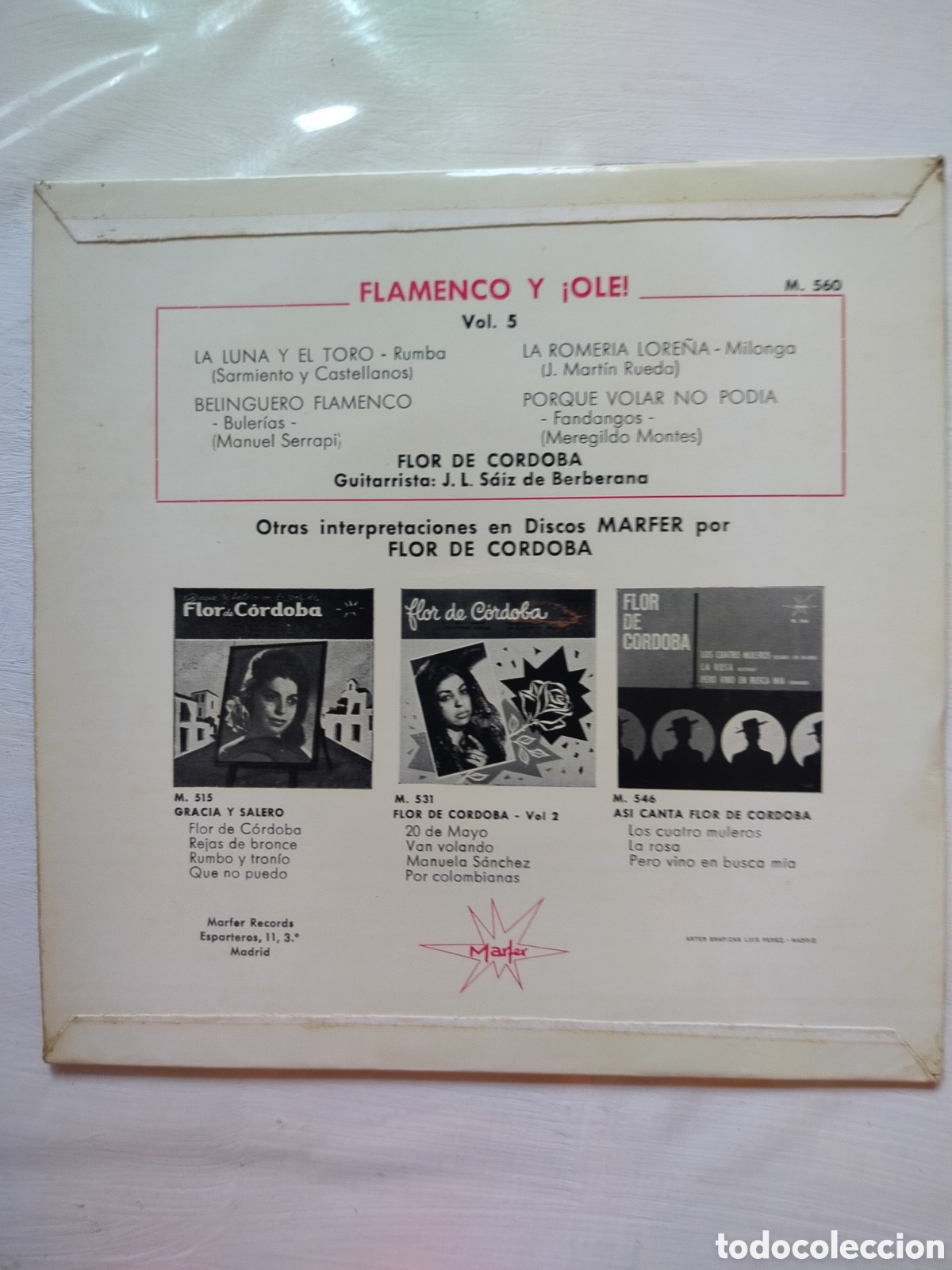 Discos de vinilo: Flor de Cordoba EP 1965 - Foto 2