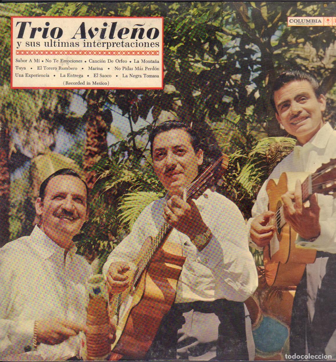 Discos de vinilo: TRIO AVILE&Ntilde;O - ULTIMAS INTERPRETACIONES / SABOR A MI, LA MONTA&Ntilde;A, MARINA../ LP COLUMBIA RF-26682