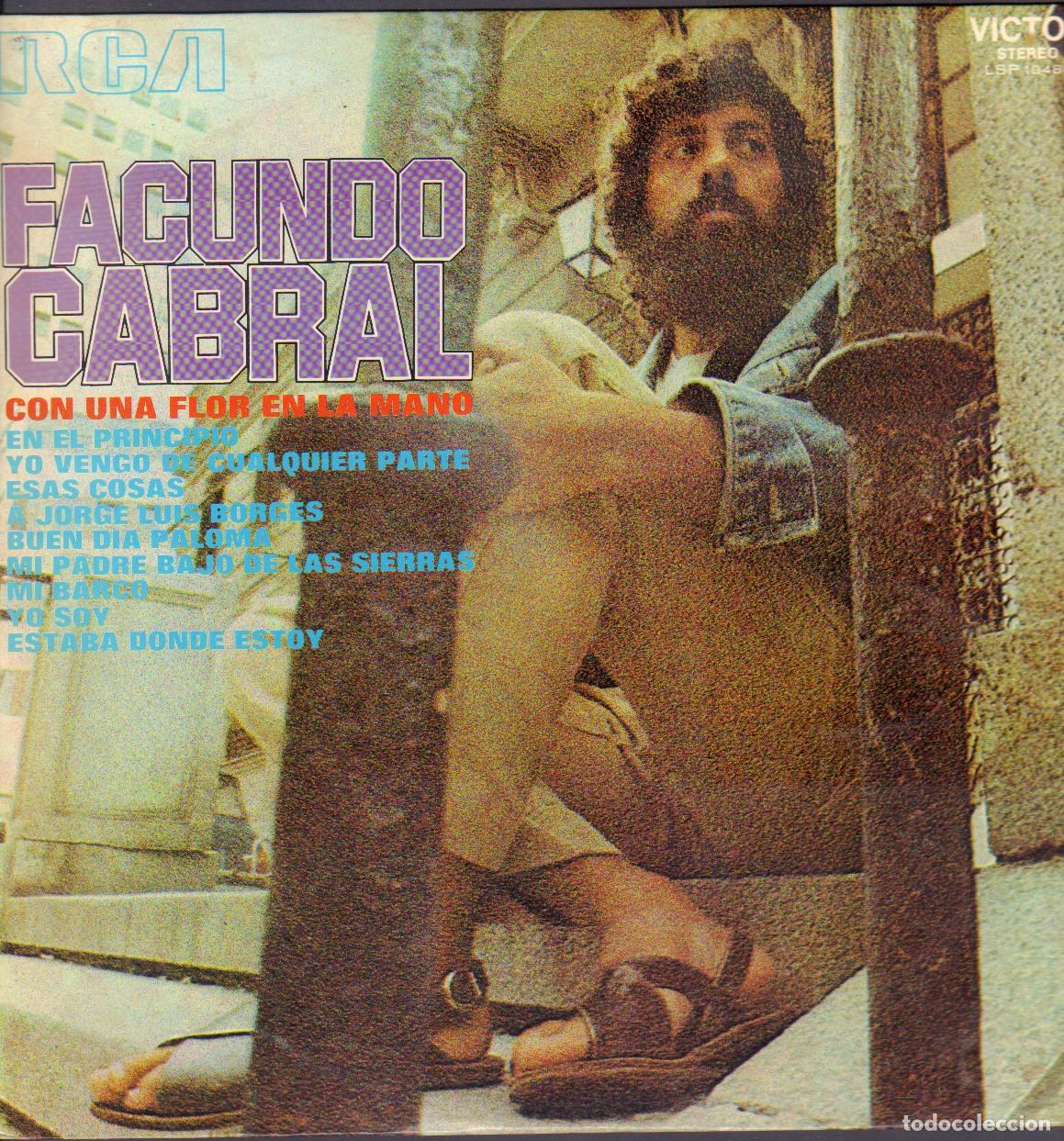 Discos de vinilo: FACUNDO CABRAL - CON UNA FLOR EN LA MANO - ESAS COSAS, MI BARCO.../ LP RCA 1972 RF-26684