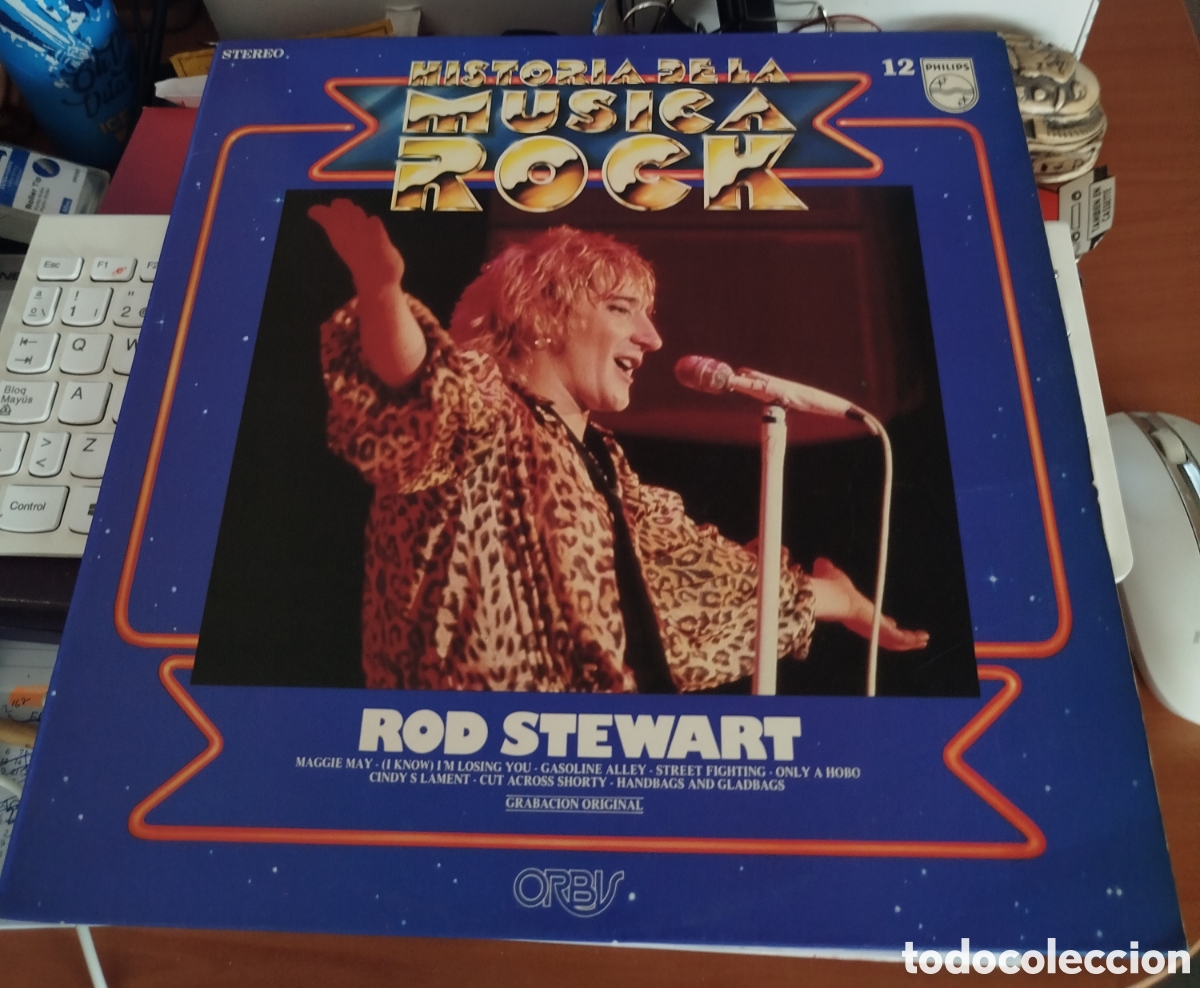 Discos de vinilo: Rod Stewart . Historiabde la m&uacute;sica rock n&uacute;mero 12