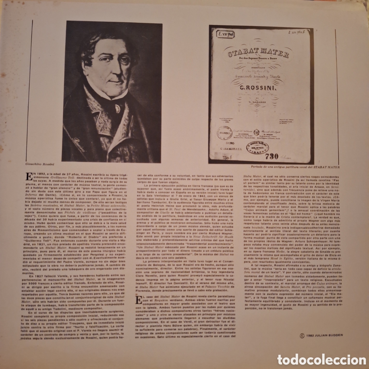 Discos de vinilo: Stabat Mater. Rossini. Dtor: R. Mutti - Foto 4