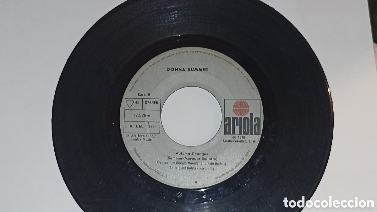 Discos de vinilo: Donna SummerCanci&oacute;n: &laquo;Spring Reprise&raquo; &laquo;Autumn Changes&raquo; - Foto 4