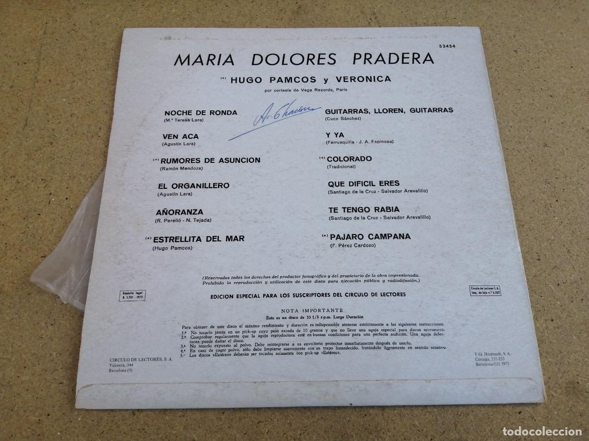 Discos de vinilo: DISCO LP. MARIA DOLORES PRADERA - Foto 2