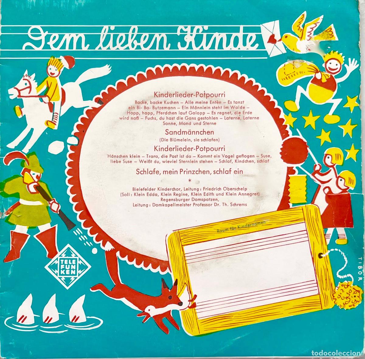 Discos de vinilo: DEM LIEBEN KINDE. KINDERLIEDER-POTPOURRI. SOLO PORTADA EP ALEMANIA