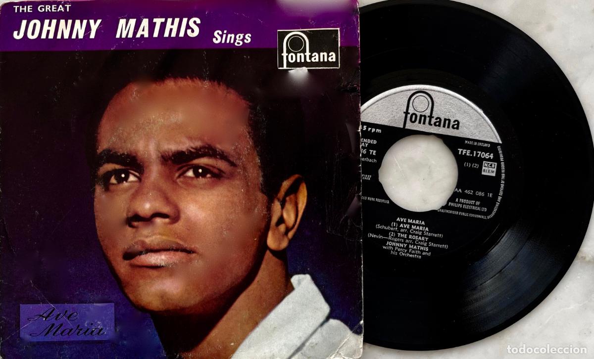Discos de vinilo: JOHNNY MATHIS. SINGS. AVE MARIA + 3 TEMAS. EP ORIGINAL GRAN BRETA&Ntilde;A 1958