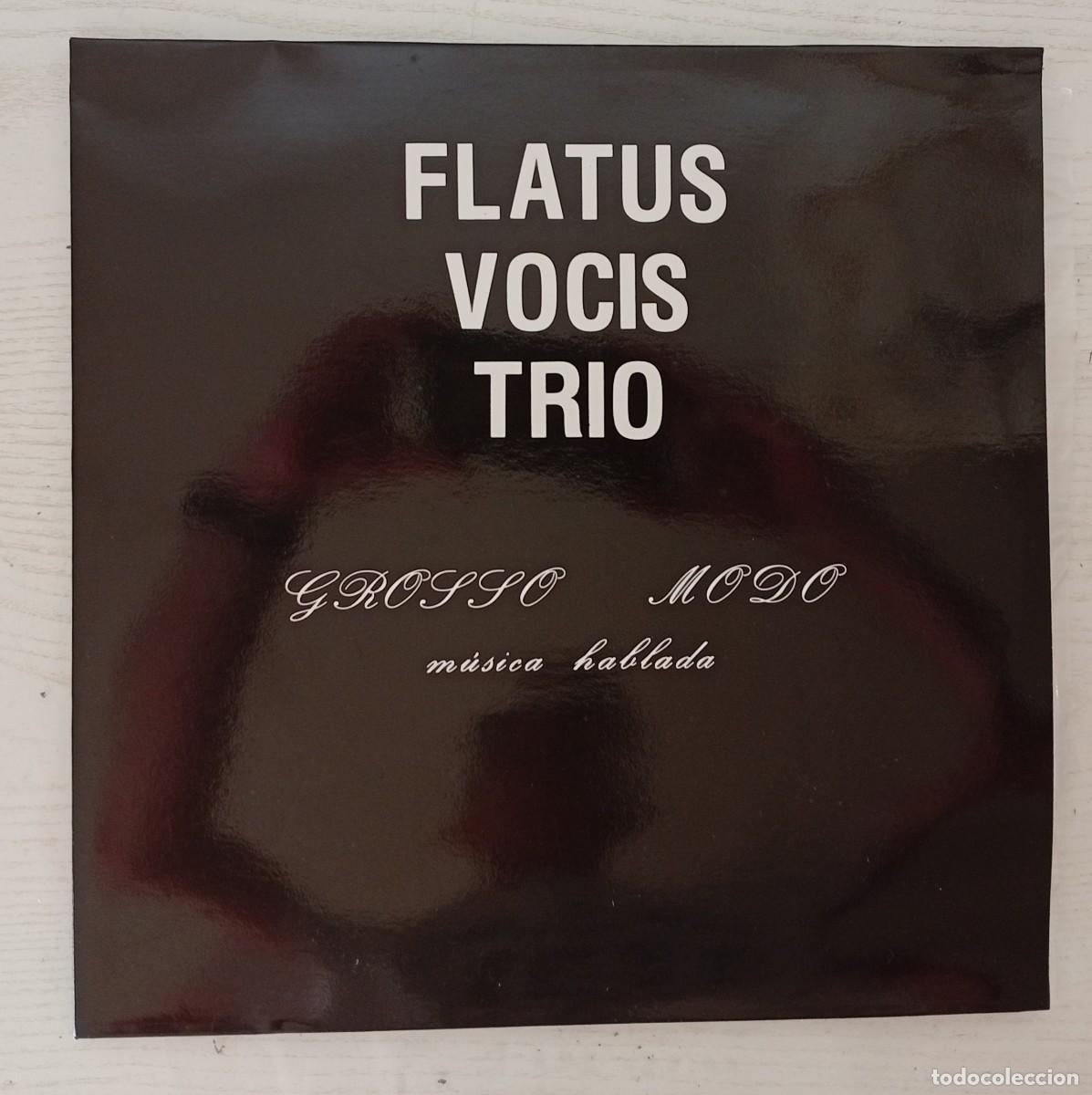 Dischi in vinile: FLATUS VOCIS TRIO Grosso Modo - M&uacute;sica hablada. (LP 33 rpm. Xin-Xin Rds. XIUBN8, a&ntilde;o 1989)