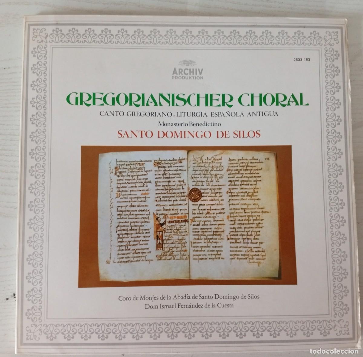 Discos de vinilo: Gregorianischer Choral (Canto Gregoriano. Liturgia espa&ntilde;ola antigua). Santo Domingo de Silos. (1977)