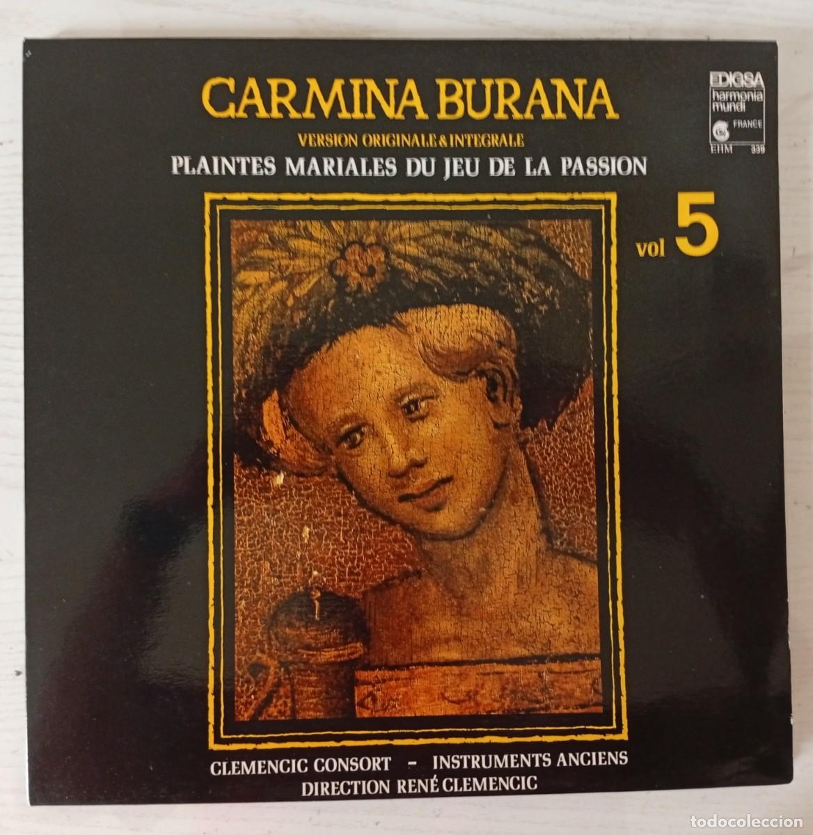 Discos de vinilo: CARMINA BURANA (Version originale & integrale) Vol. 5. LP. CLEMENCIC CONSORT. Edigsa, 1980